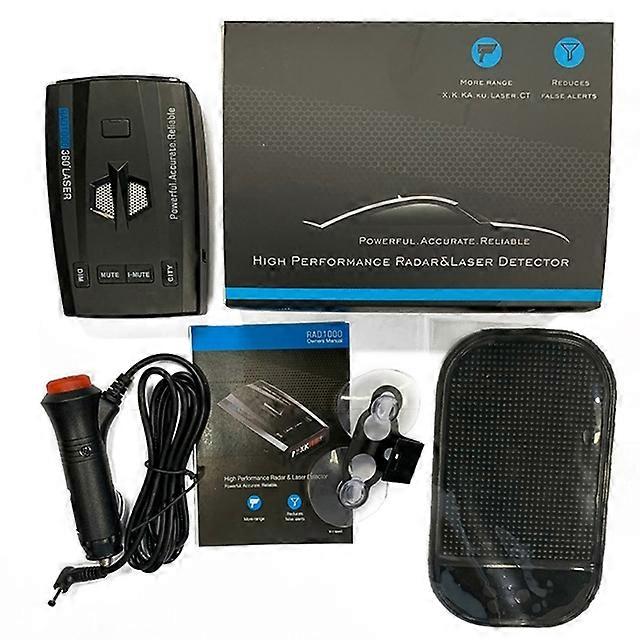 RAD1000 Car Radars Detector Sensitive Vehicle Speed Alert Alarm Warning Full-Band Monitoring Radars