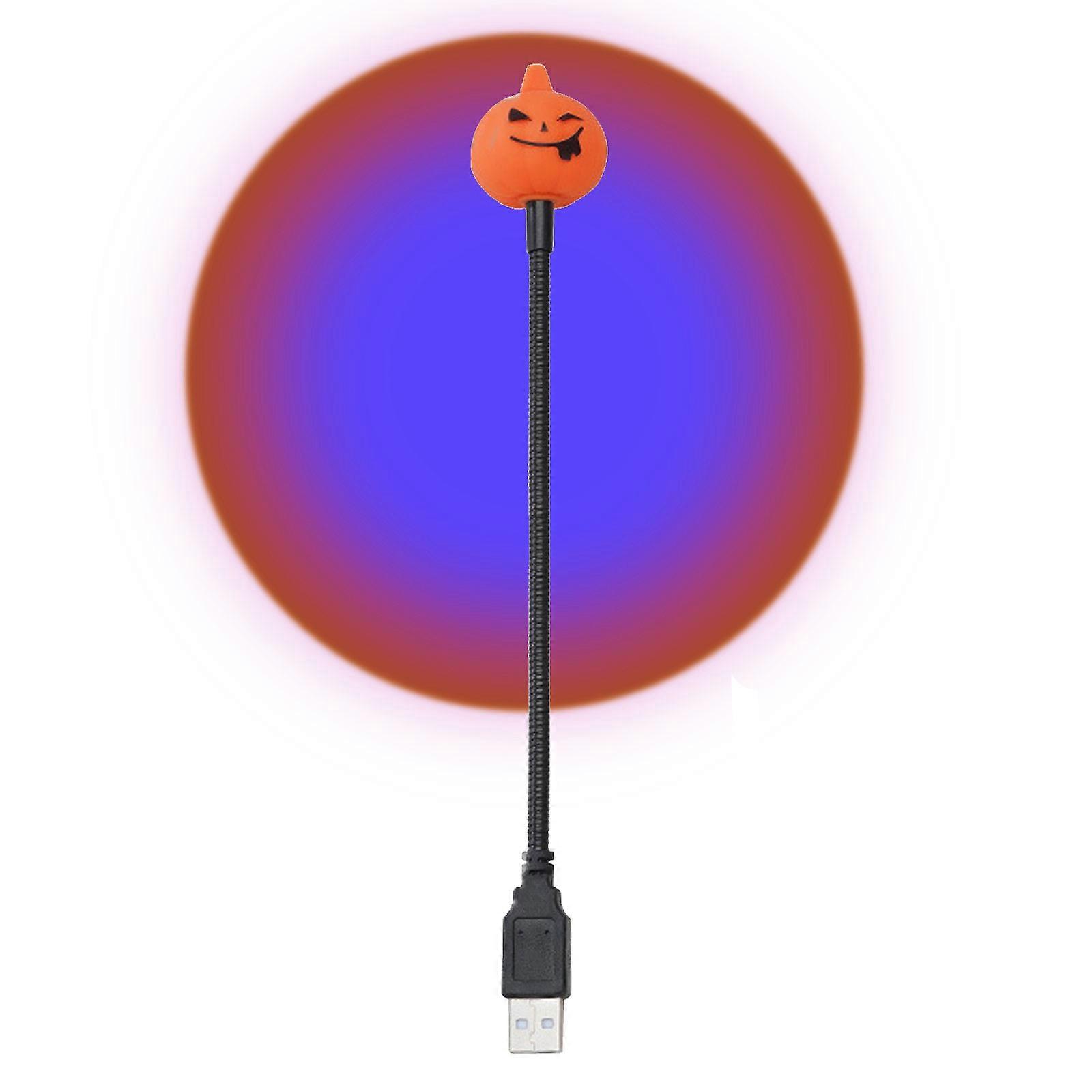 -Pat Pat Pumpkin Lantern USB Halloween Horror Atmosphere Night Light Sunset Silicone Decoration Pat Light