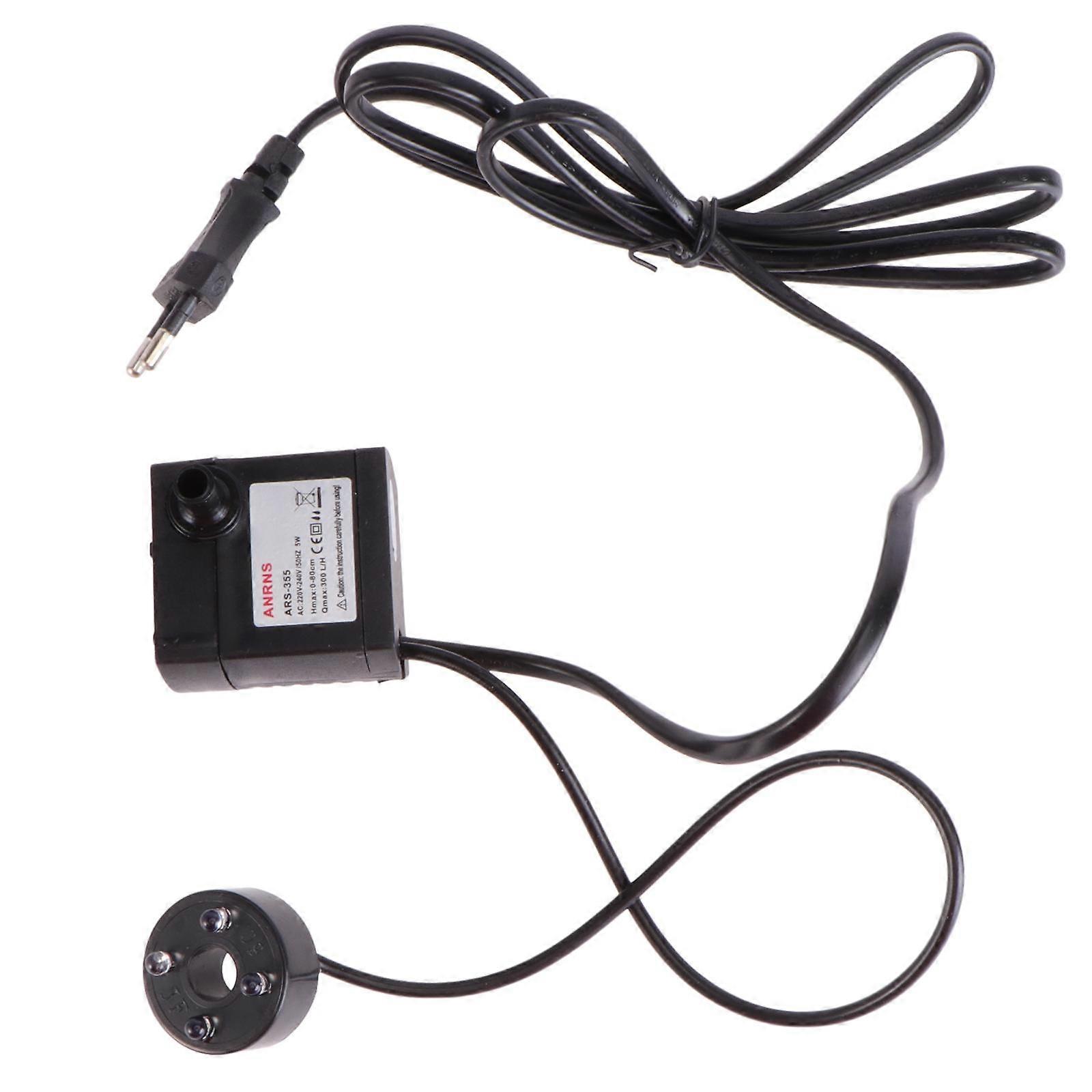 5W Powerful Submersible Water Pump with LED Light Adjustable Water Flow for Fountains Ponds Aquarium Fish Tank Statuary with EU Plug