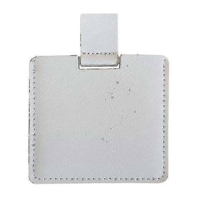 2 قطعة مرآة ماكياج محمولة من الفولاذ المقاوم للصدأ مضادة للسقوط مرآة جمال معدنية هدية محمولة مرآة صغيرة ملفوفة بالجلد مرآة صغيرة Banmo