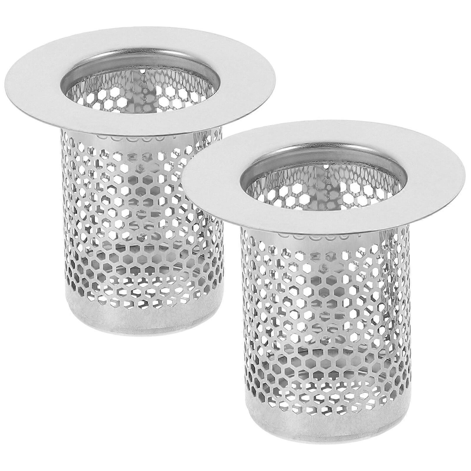 2 stk Avløpsfilter Nett Kloakksil Netto Metallavløpsfilter Mesh Gulvavløpssilnett