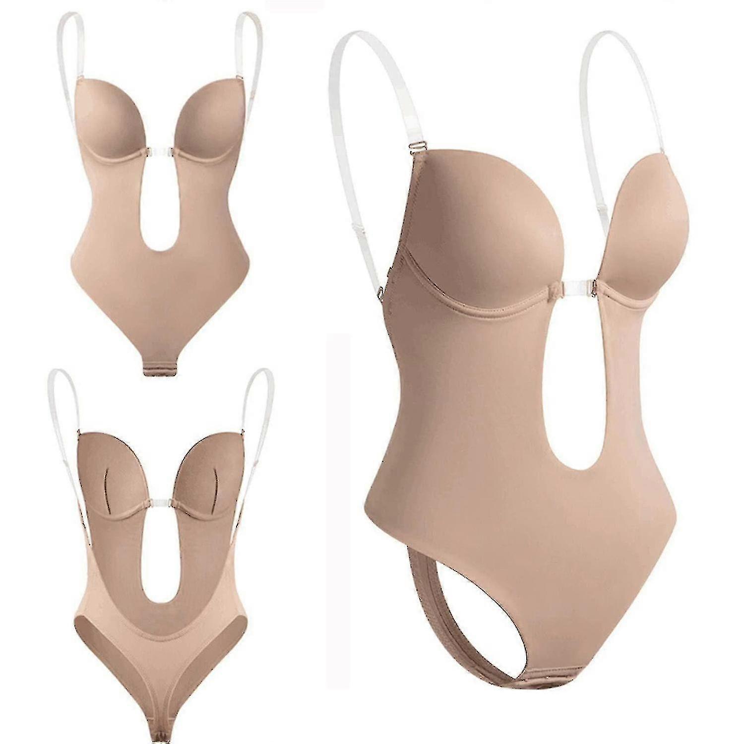 Femmes plongeant Deep V-neck Shaper Strapless Backless Body Shapewear
