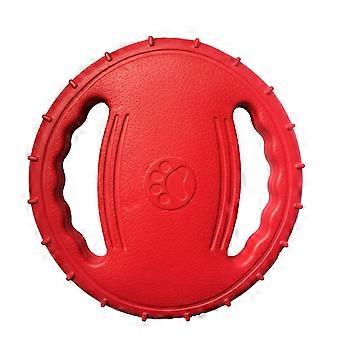 1 Hund Flugscheibe rosa rot