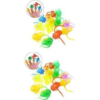 Dinosaurier Finger Puppen 20 Stück Reptil Spielzeug Spielzeug für Kleinkinder Mini Korb Spaß Spielzeug Finger Spielzeug Finger Puppen Spielzeug für Kinder Geschmack Geschenk Requisiten Kind Bulk