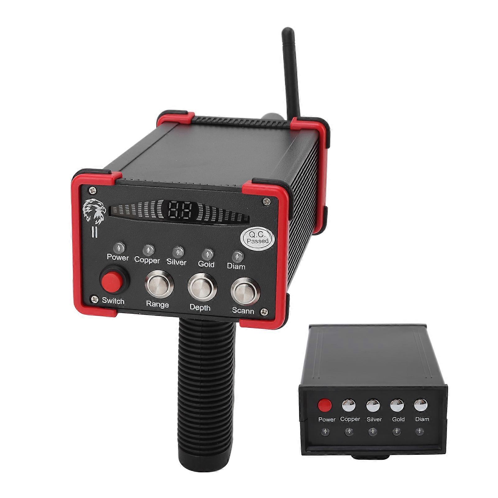 Metal Detector Underground 1000m Range, 15m Depth, Red, EU Plug
