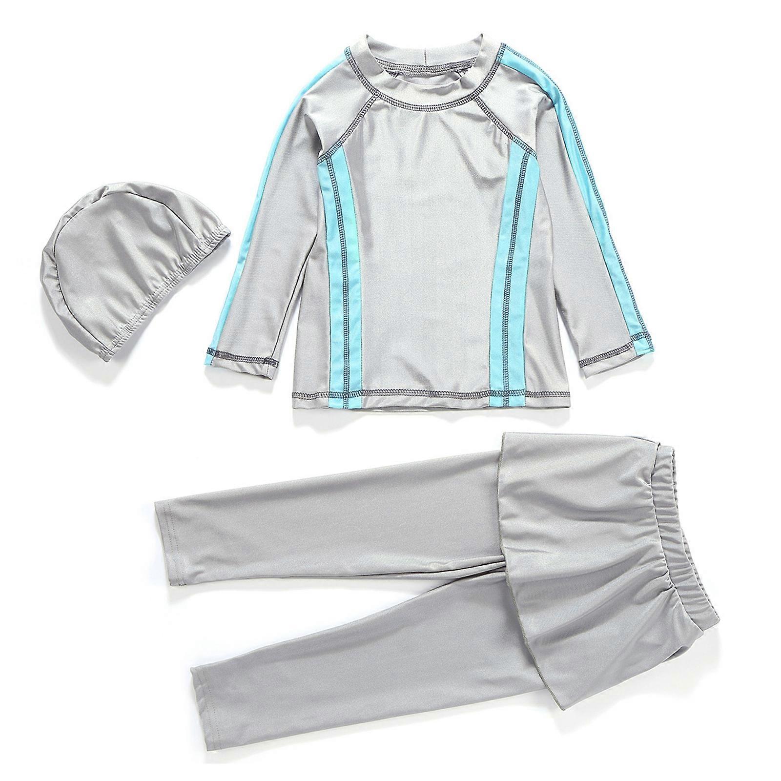 Maillots de bain pour filles 3 pièces Maillots de bain modestes Hijab Maillot de bain à couverture complète