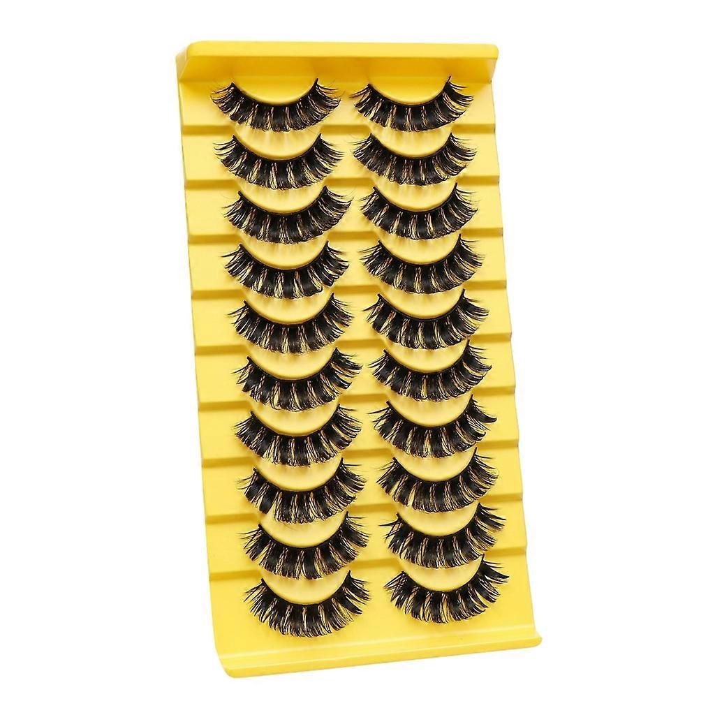 False Eyelashes Russian Strip Lashes D Curly Natural Wispy Fluffy Eyelashes
