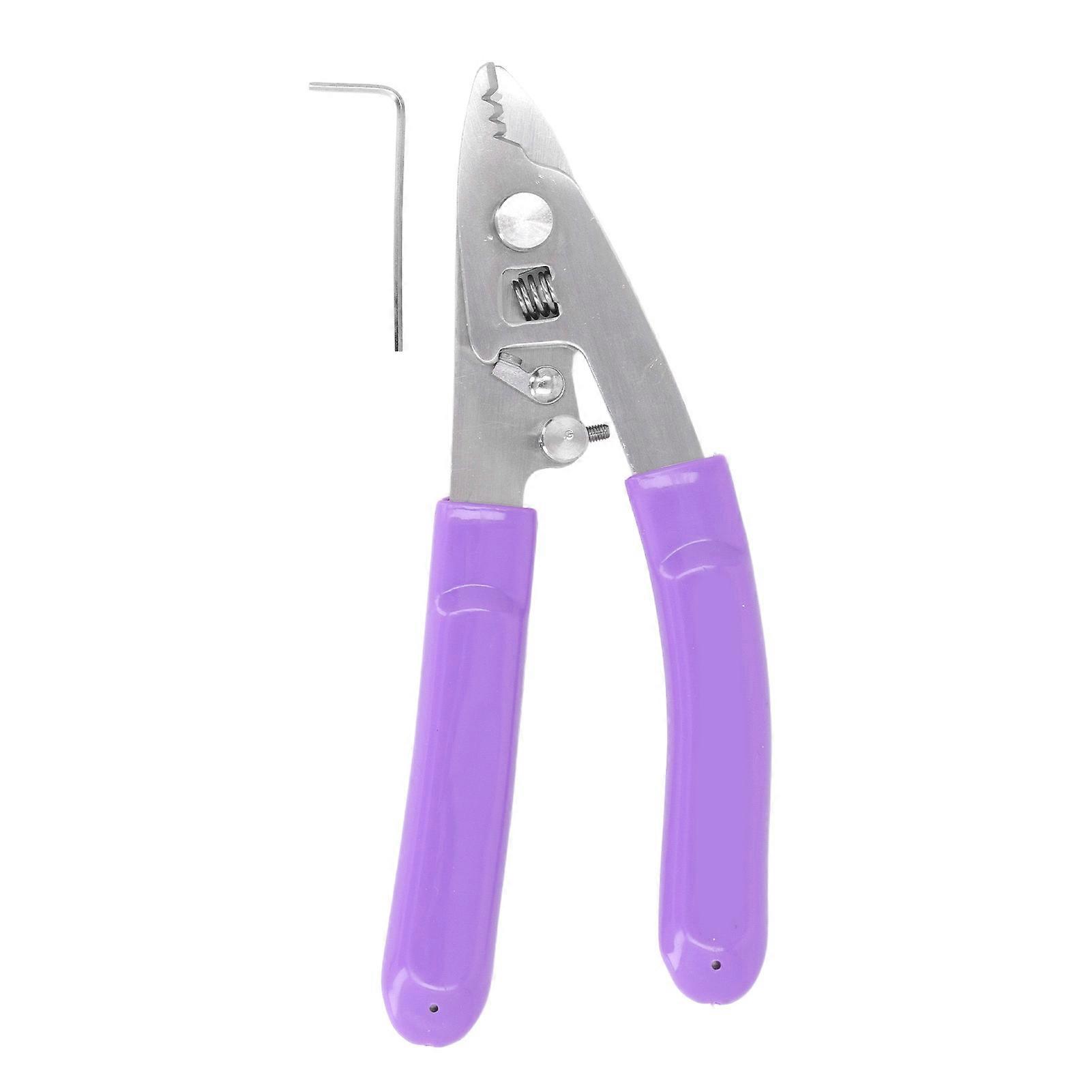 Fiber Optic Stripper, 3-Hole Stainless Steel Cable Stripping Tool with Reset Spring CFS-3