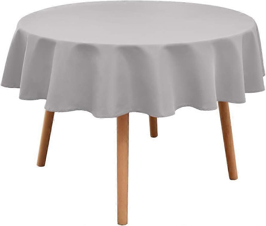 2025 New Round Tablecloth - Waterproof And Wrinkle Resistant Washable Table Cloths Polyester Fabric