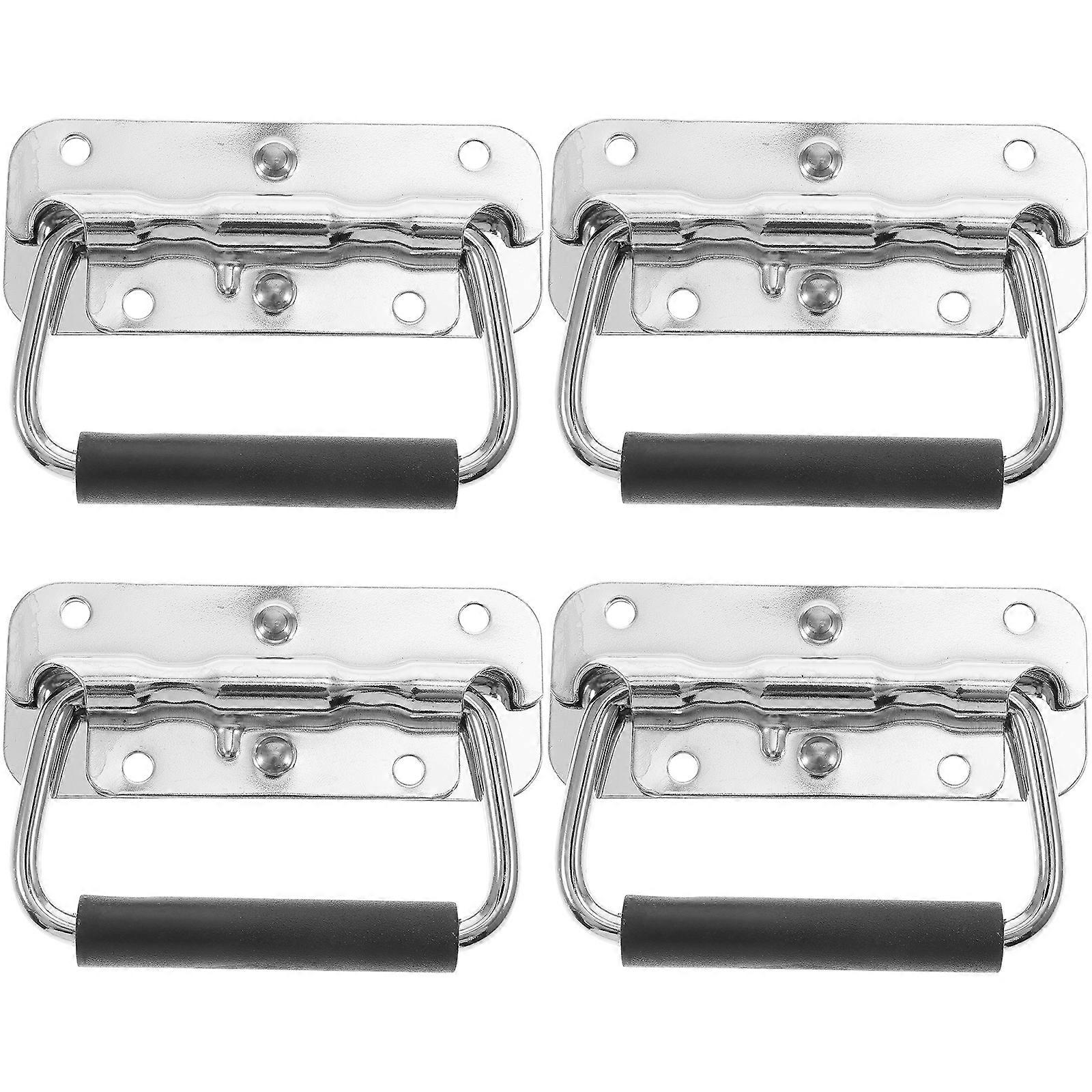 4pcs ressort chargé de surface montage poignée bateau anneau tirer poignée remplacement argent