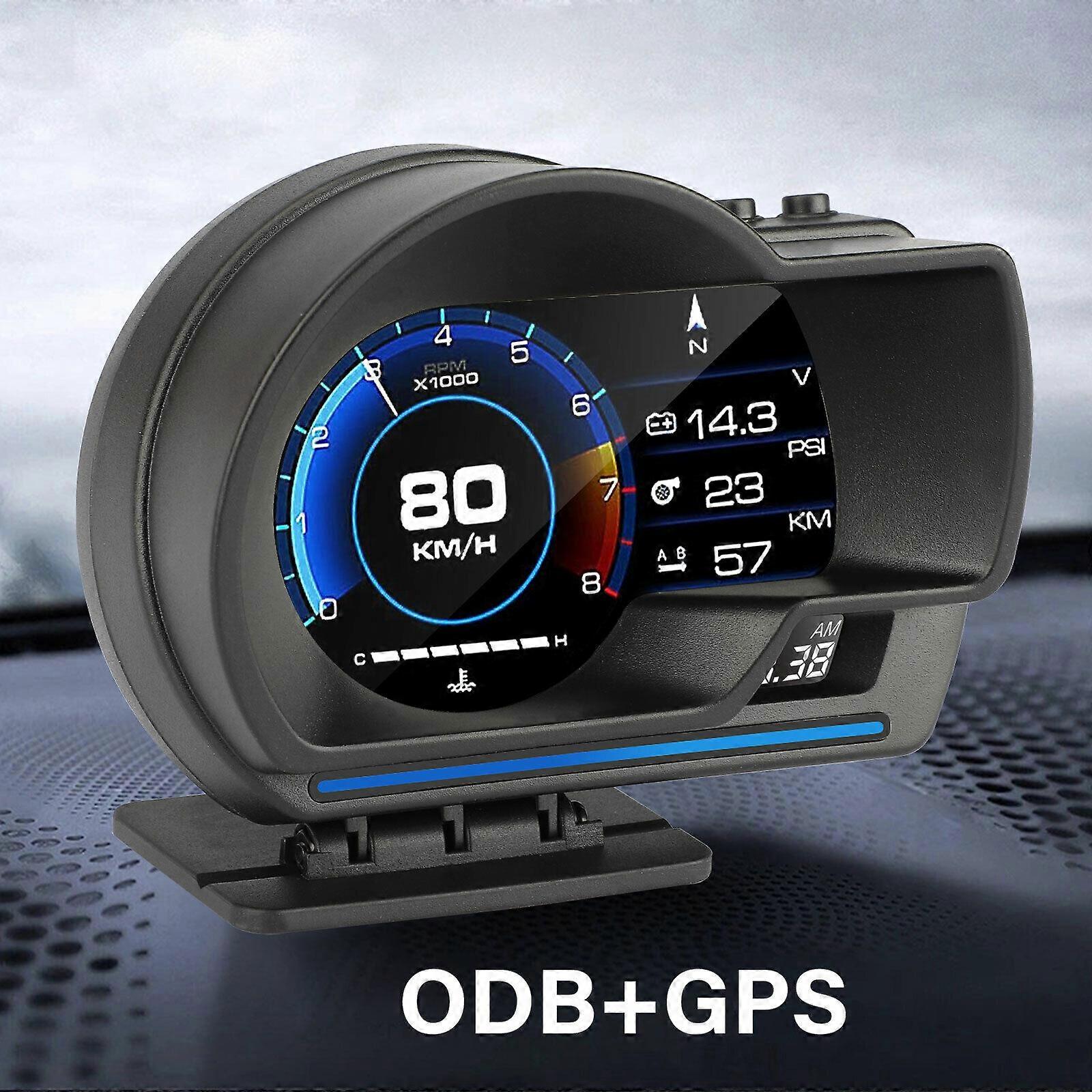 V60 Newest Head Up Display Auto Display OBD2+GPS Smart Car HUD Gauge Digital Odometer Security Alarm Water&Oil Temp. RPM