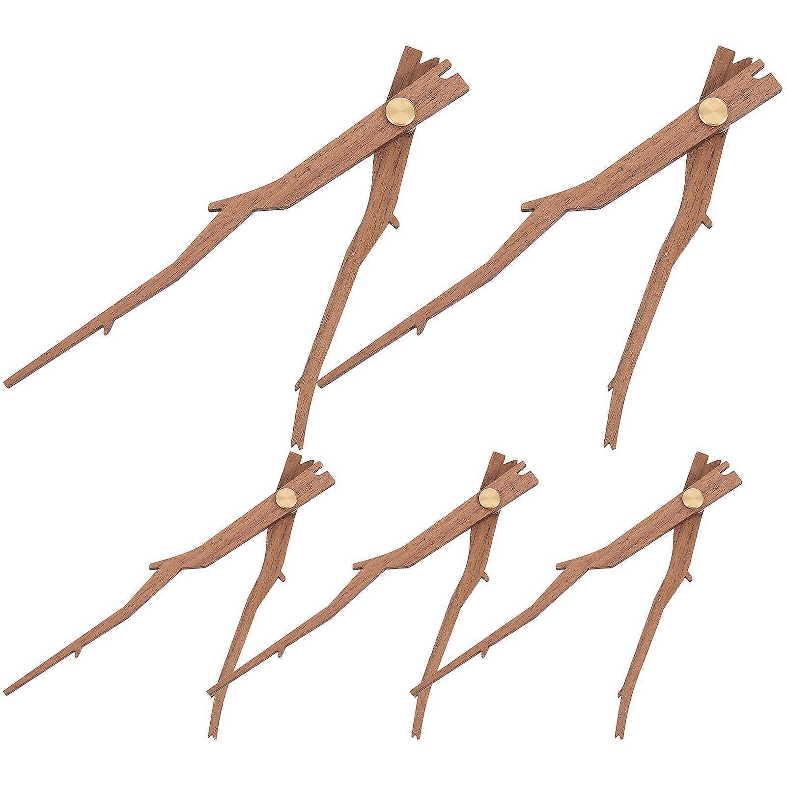 5 Sets Wooden DIY Clock Pointers Wall Clock Pointers Replacement Clock Accessories