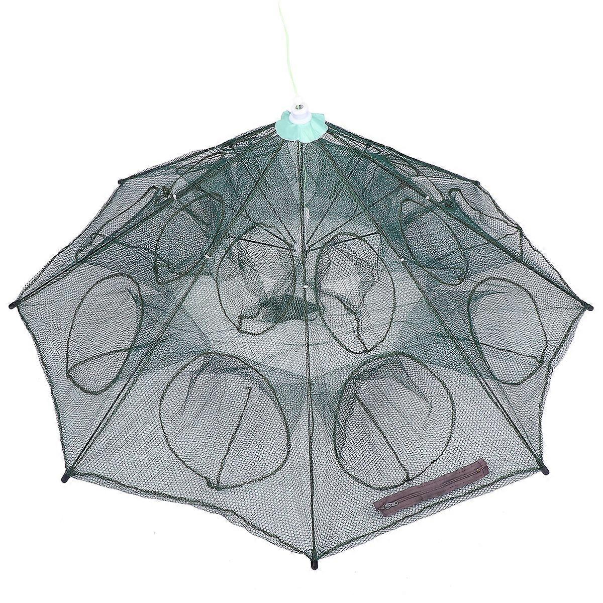 1PC Umbrella-shaped Shrimp Net Portable Mesh Hole Fishpot Folding Crab Lobster Net Compact Fishing Net Fishing Accessories for Fishing Use (16 Holes S