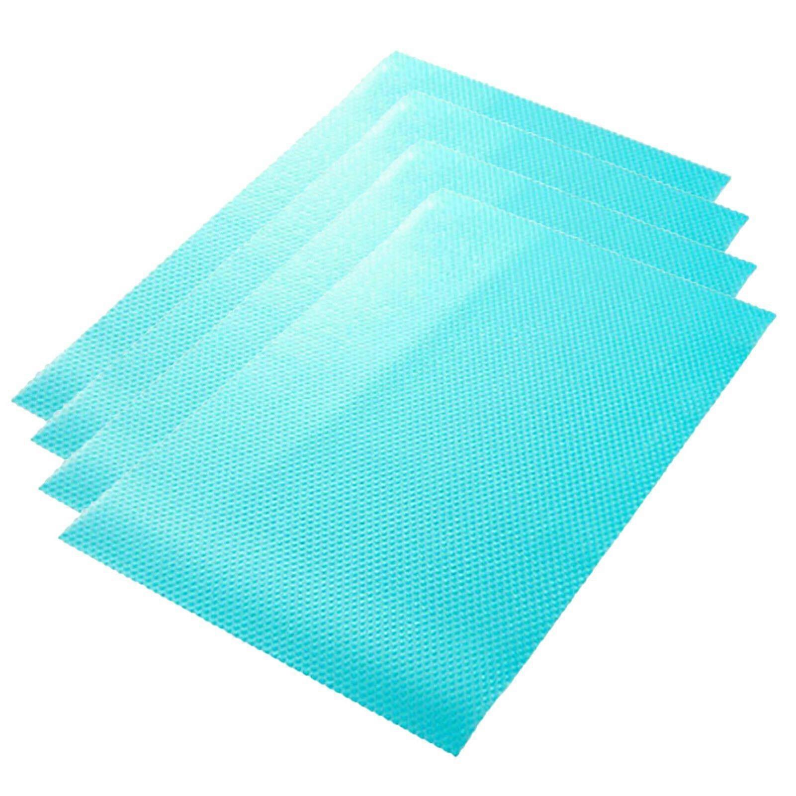 4Pcs PEVA Shelf Mat Antifouling Refrigerator Liner Anti-skid Pad Table Placemats