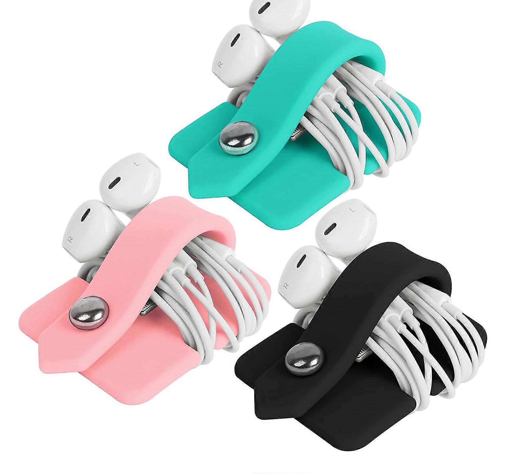 Cord Manager Set of 3 - Earphone Wrap Winder for Tangle-Free Storage - Organize Your Earbuds and Cables with These Compact and Durable Holders