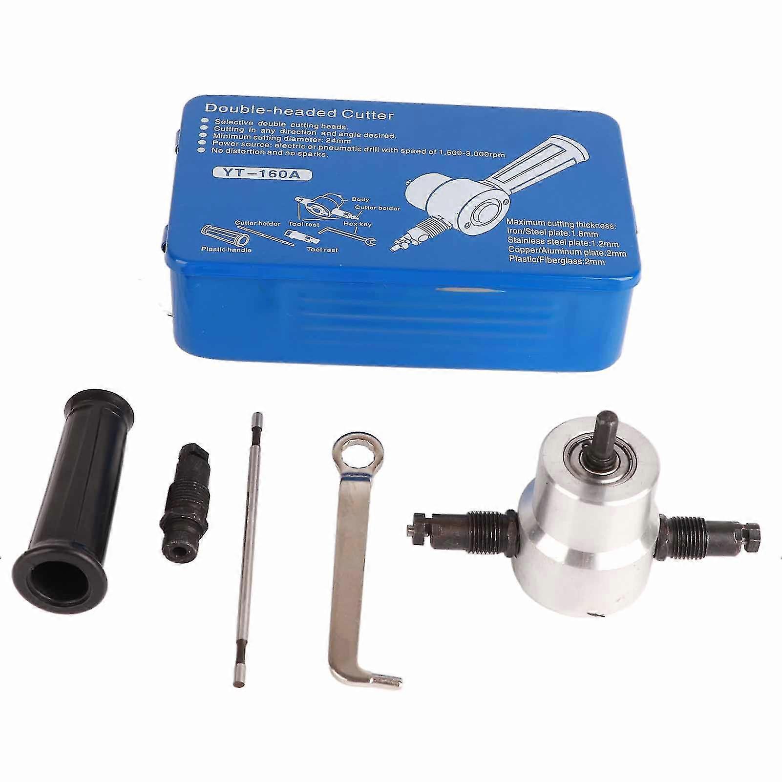 Double Headed Metal Cutting Tool Drill Attachment - 160A Sheet Metal Nibbler