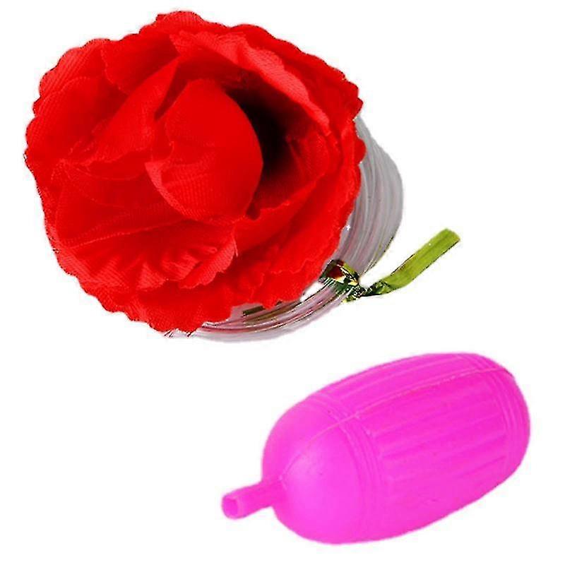 Flower Trick Toy Water Squirt Red Rose Joke Leksaker för barn Pojkar Flickor Simulering Clown Prank Party April Fools Day