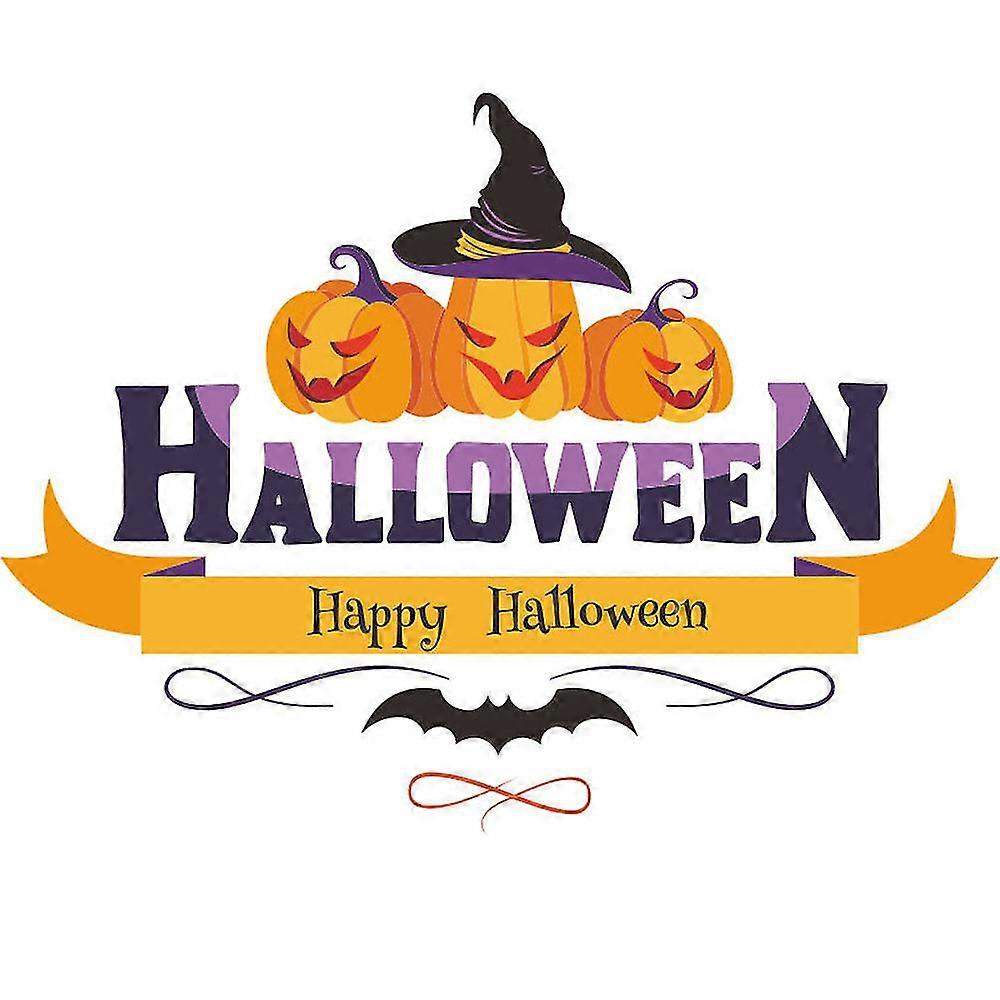 Halloween Window Wall Sticker Decal Pumpkin Witch Sticker Decor