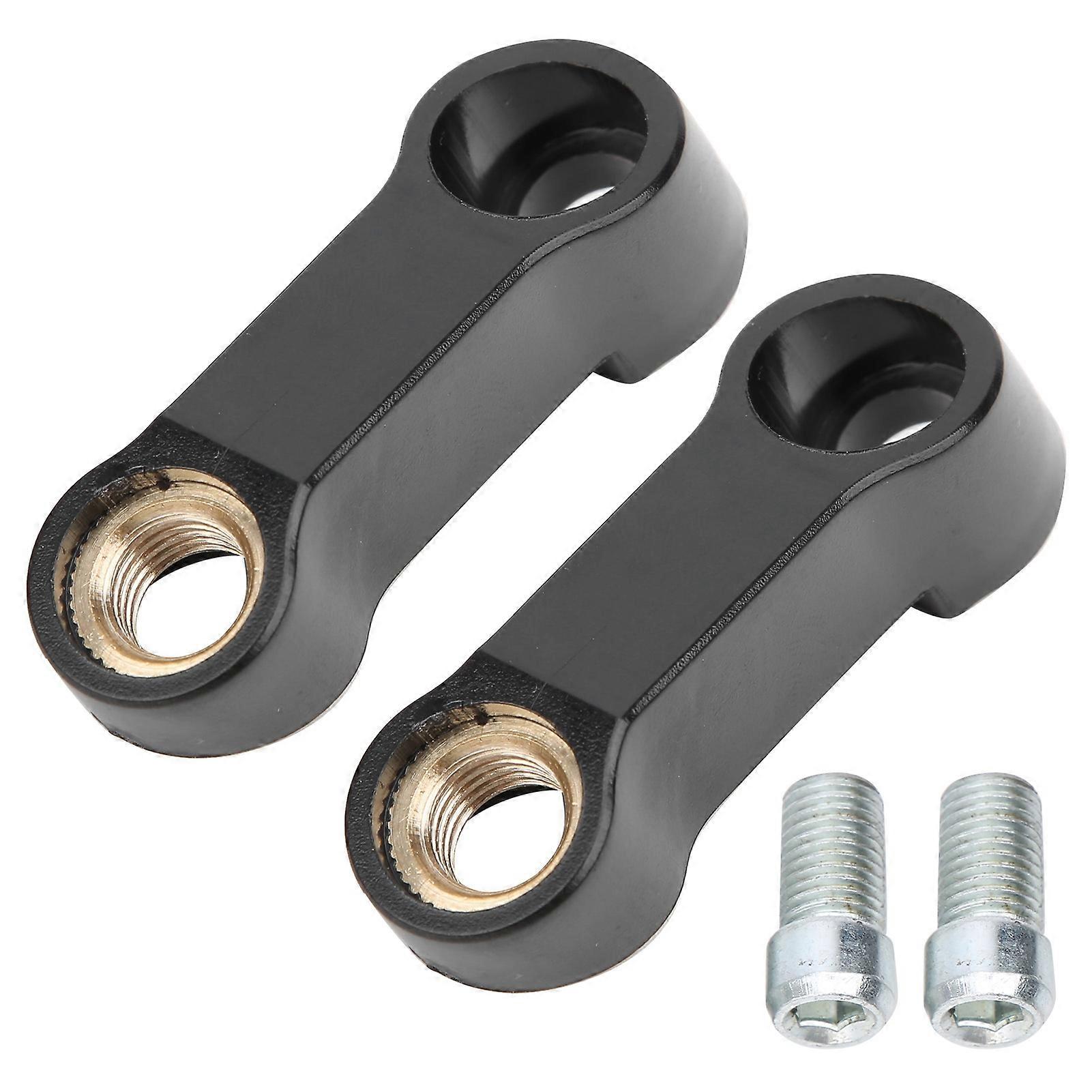 2pcs 0.4in M10 Motorcycle Mirror Riser Spacers Extension Adapter Universal Accessory