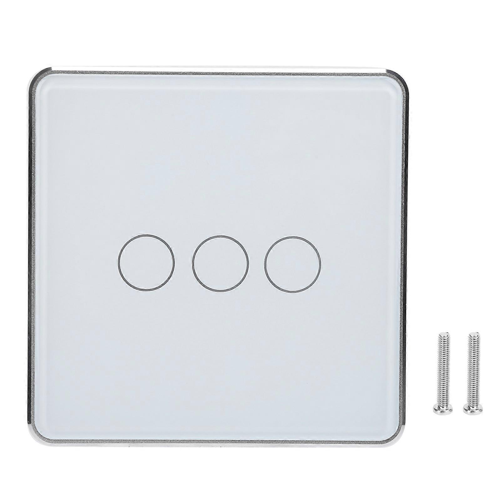 Intelligent Touch Light Switch 86 Type Wireless for ZigBee 2.4G Voice Control AC 100‑
