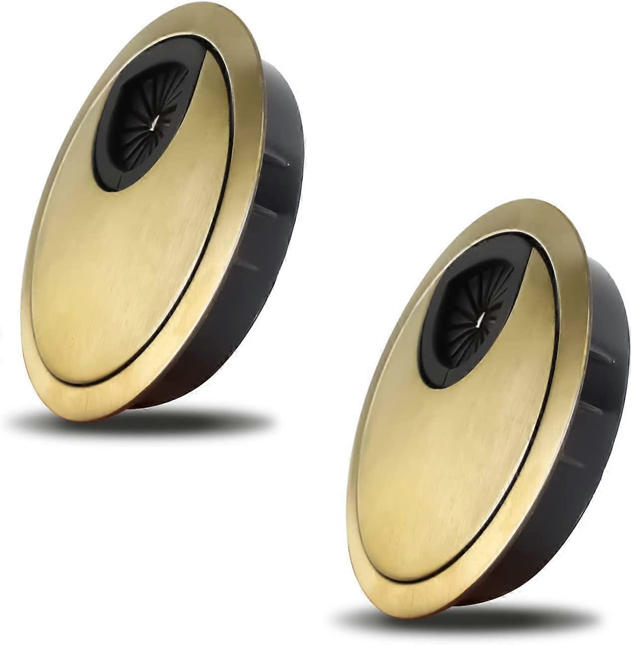 60 mm Noble 电缆直通 |用于办公桌和台面的电缆孔盖 |材料: 锌合金 2 件 (青铜) - DKSFJKL