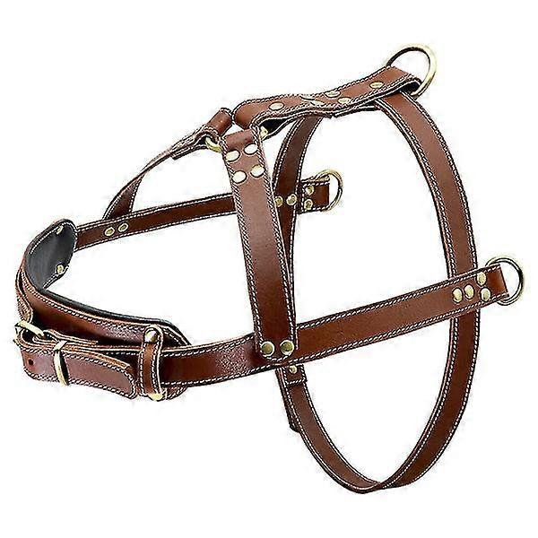 Picture of Genuine Leather Dog Harness For Walks Training Big Dog Pulling Harness ...
