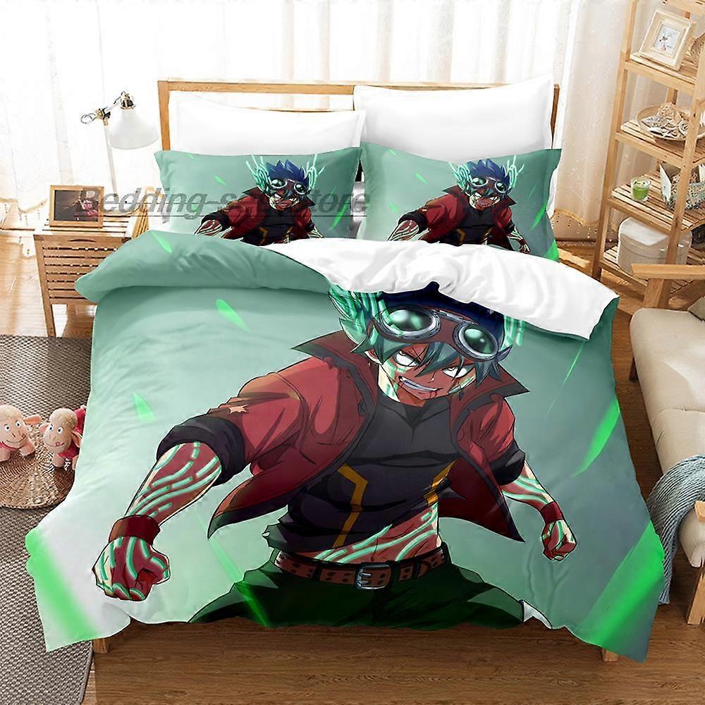 a4622 Lençóis Edens Zero Conjunto de Cama Conjunto de Cama Aldult Kid Quarto Conjuntos de Capa de Edredom Conjunto de Cama de 3 Peças (1 Capa de Edredom + 2 Fronhas) Lençóis G
