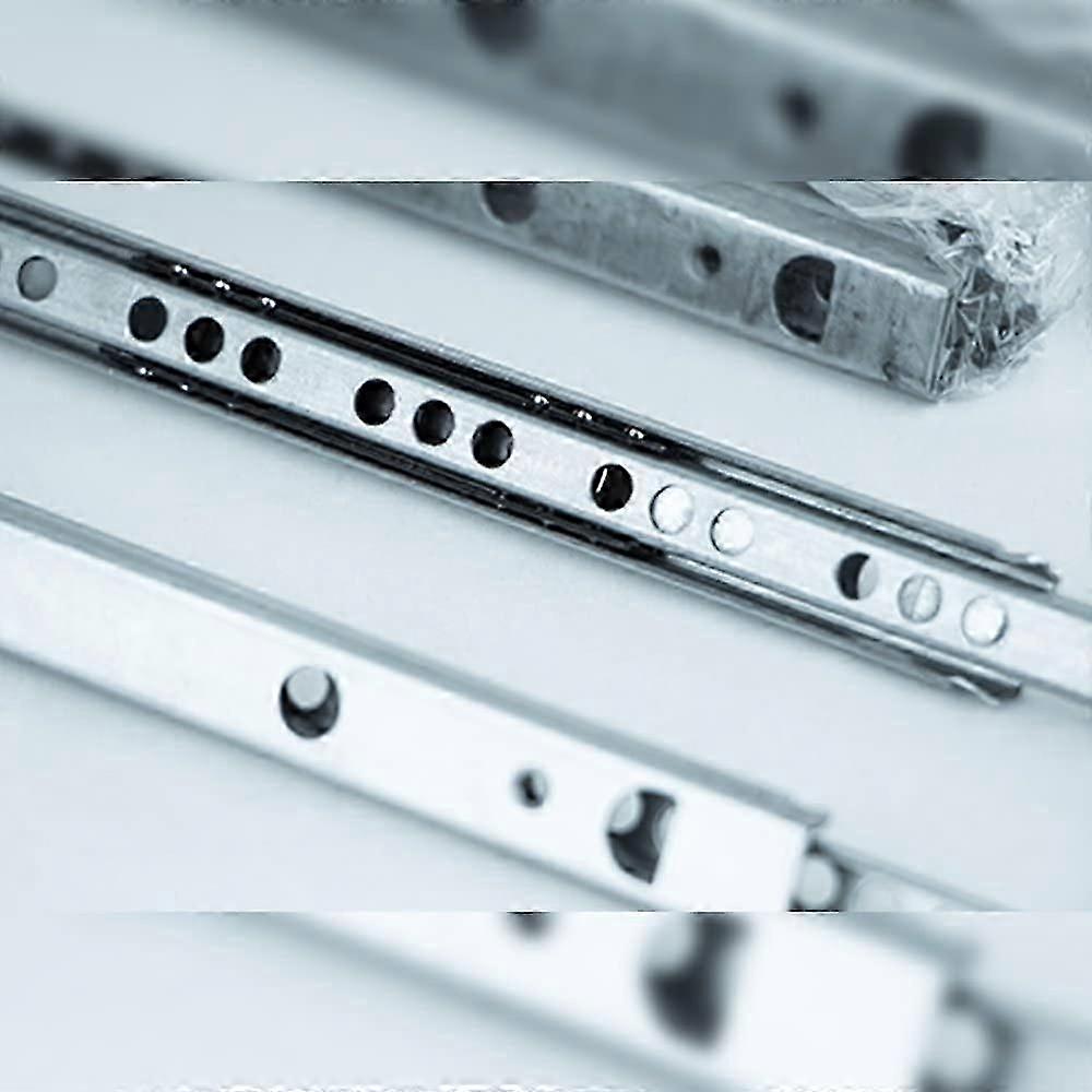 Pack Of 5 Pairs (10 Pieces) Slides/ball Slides Extract 17mm X 278mm For Drawer, Zinc Plated 185mm