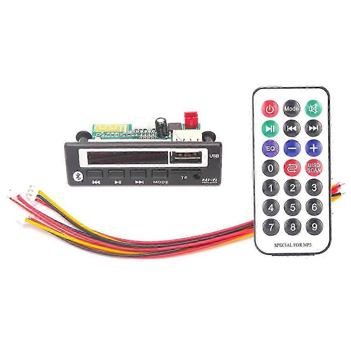 12V Bluetooth 5.0 MP3 Player Wireless Receiver MP3 Decoder Board Car FM Radio Module TF USB 3.5mm A