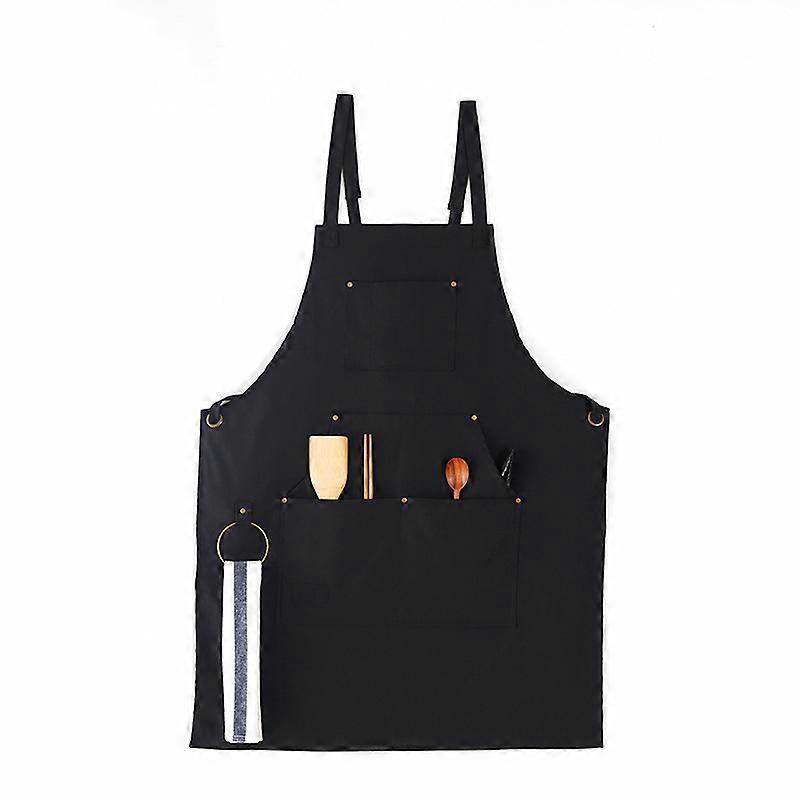 Canvas Chef Apron Adjustable Size with Large Pockets for Cooking and Grilling Durable Material Classic Design