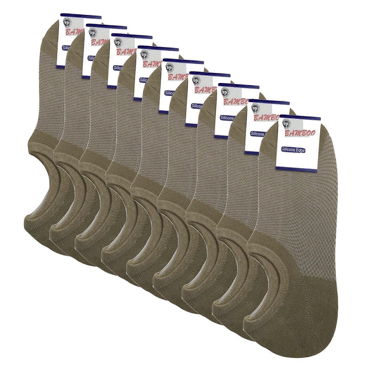 9x Pairs No Show Bamboo Socks Non