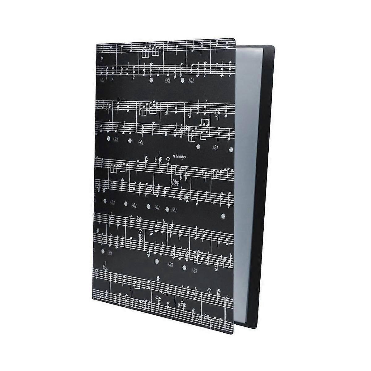 Music Sheet File Paper Storage Folder Documents Holder Blank Sheet Files Plastic A4 Size 40 Pockets