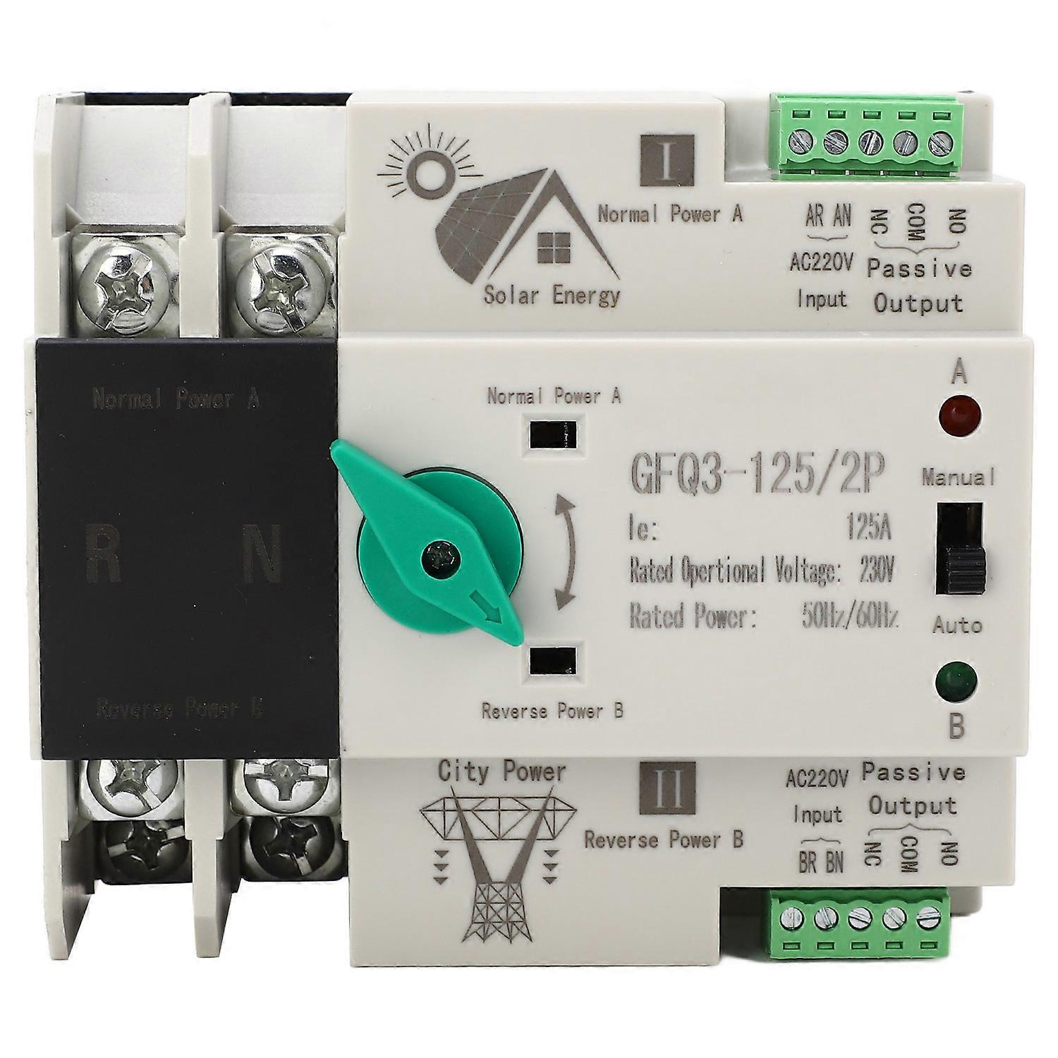 Commutateur de transfert automatique à double alimentation 2P milliseconde Contrôleur de synchronisation à commutation rapide AC230V 50 / 60Hz