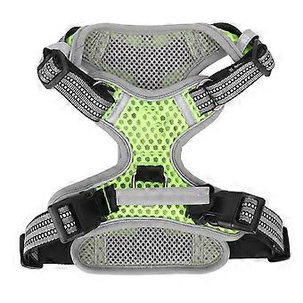 Dog Harness Breathable Soft Reflective Adjustable Pet Dog Vest with Handle Leash Ring for Walking Running M