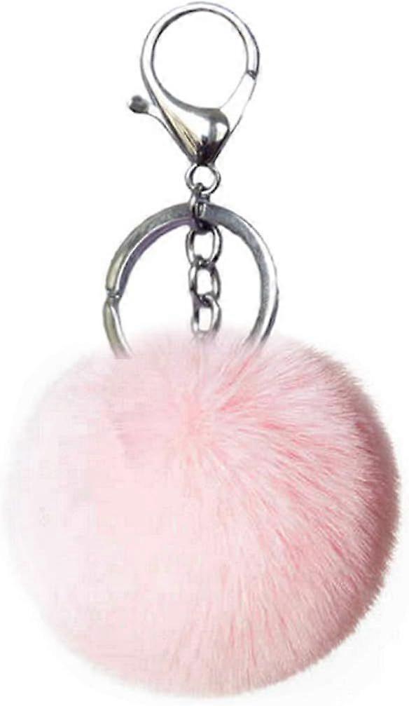 SBSGV Pom Pom Keychain Artificial Fur Ball Keychains Fluffy Tote Pendant Car Bag Charm