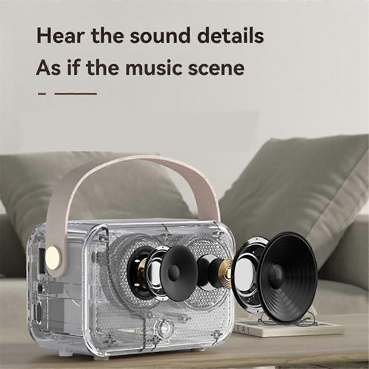 Bluetooth Speaker with Microphone Speaker Support TF Card U Disk AUX 3D Sound Diffusion Type Alarm Clock Speaker A