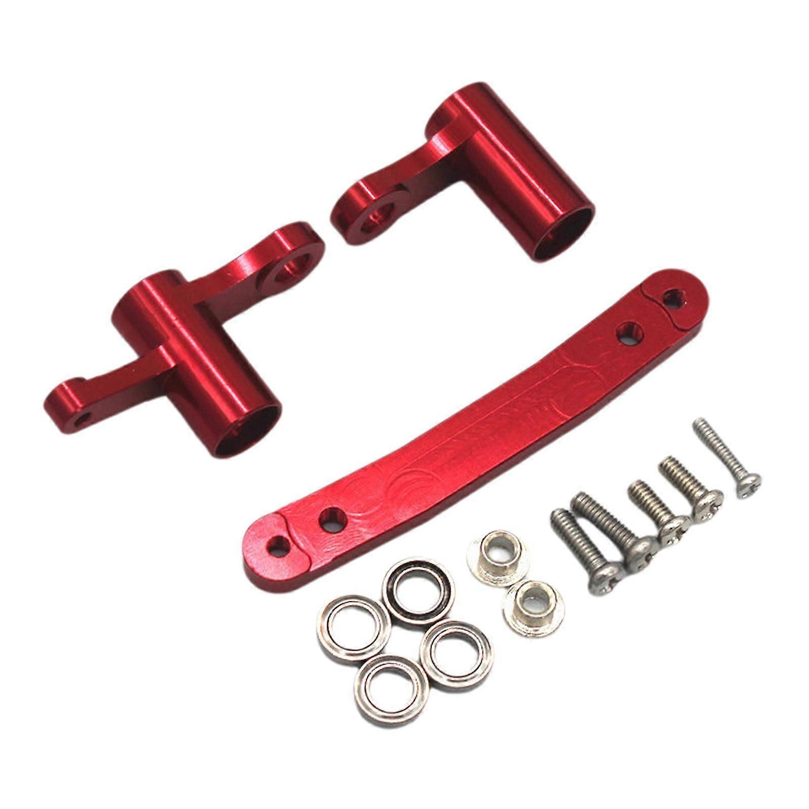 RC Buggy Car Metal Steering Assy Solid and Stable RC Car Upgrade Accessories Red