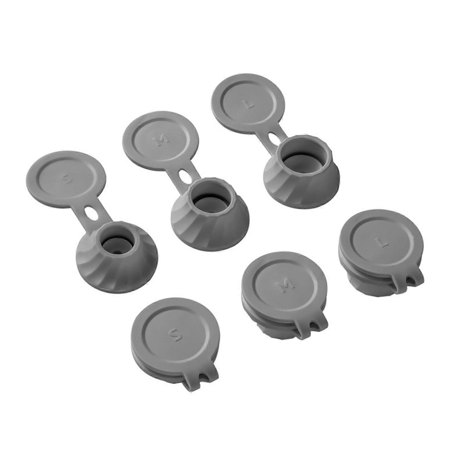 6Pcs Inverted Bottle Emptying Lid Leakproof 3 Sizes TPE Shampoo Body Lotion Dispenser Kitchen Condiment Upside Down Flipping Bottle Cover