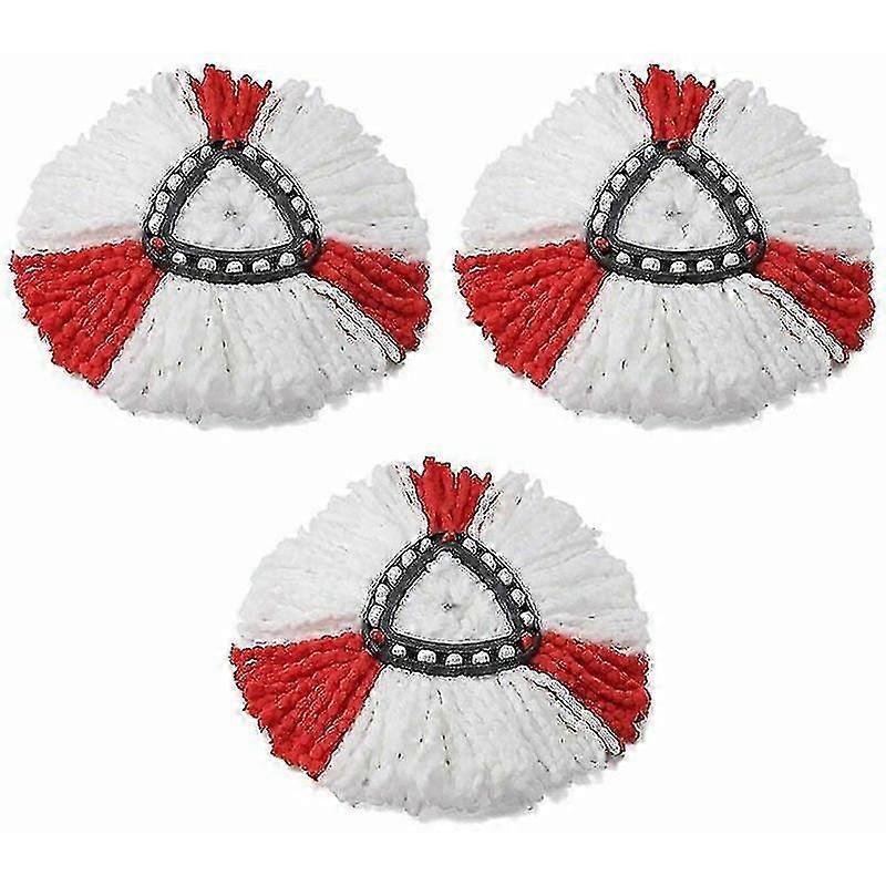 (4 Pack) Mop Heads Compatible With Vileda 2 In 1 Turbo Mop, Replacement Head, Microfiber, Red, White