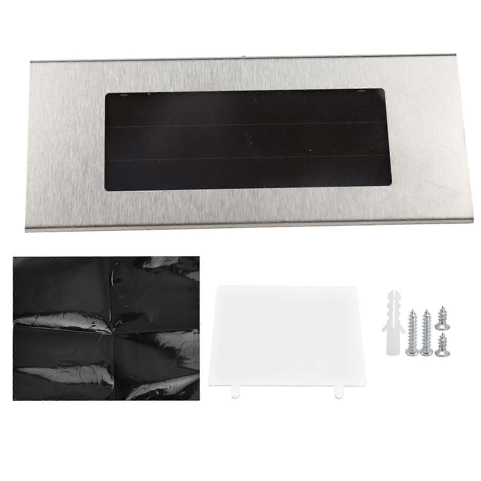 Solar House Number Plaque Stainless Steel LED Address Number Light for Home Yard Farms