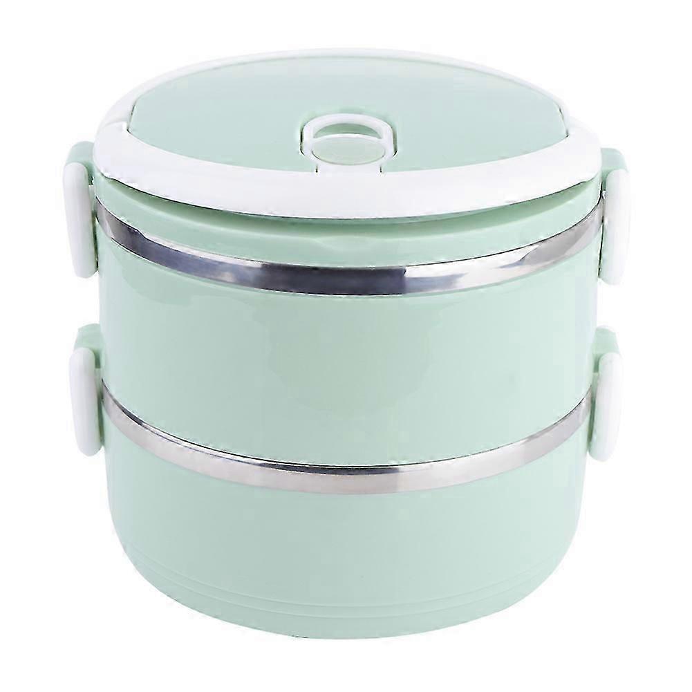 Stainless Steel 2-Layer Thermal Lunch Box Stackable Leakproof Lunch Container