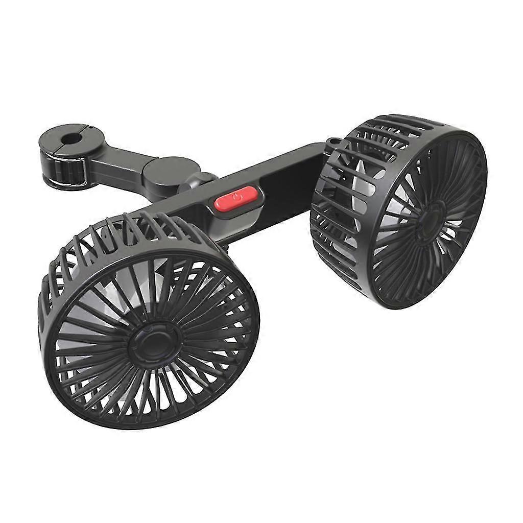 Portable Car Seat Fan Headrest 360 Degree Rotatable Backseat Car Fan Cooling