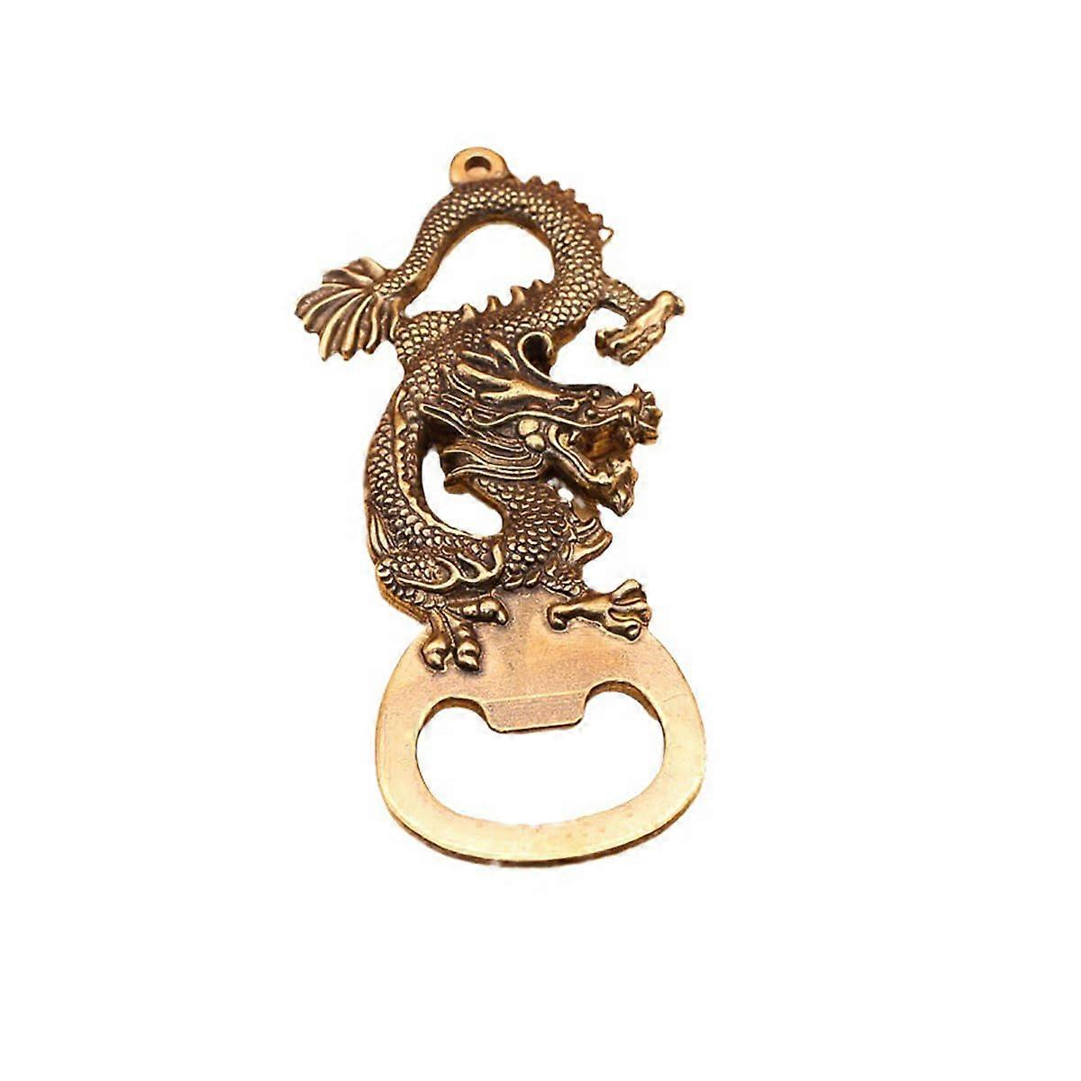 Solid Brass Dragon Bottle Opener - Unique Bar Tool Gift for Men & Dads