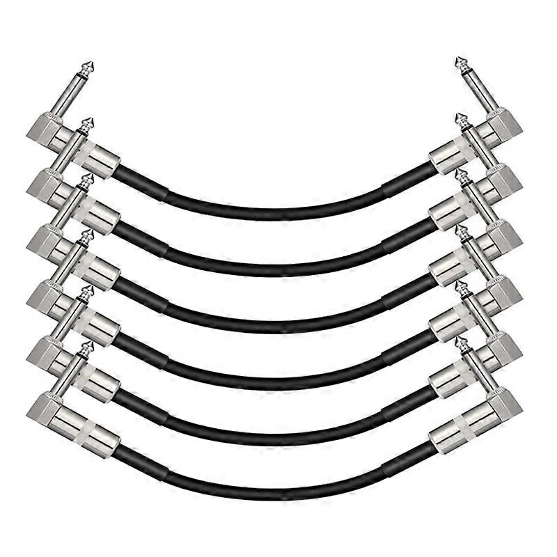 6 Inch Noise-Free Guitar Cord,1/4 Inch Guitar Pedal Cables, Instrument Effects Pedal Patch Cables For Guitar/Bass Pedal A