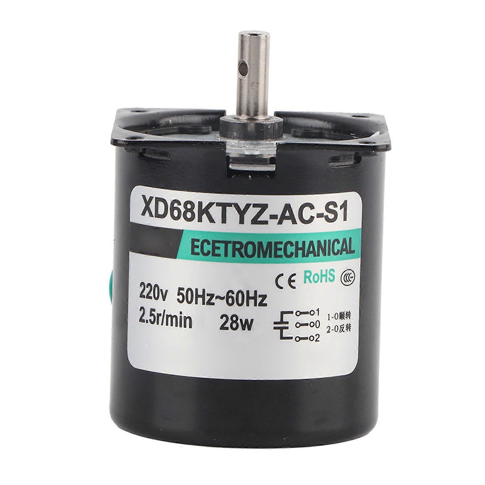 Yumili Synchronous Motor Model Xd68ktyz-ac-s1 Current 0.5a Voltage Ac220v Frequency 50hz~60hz Cw/CCW Synchronous Motor for Instrumentation (2.5RPM)