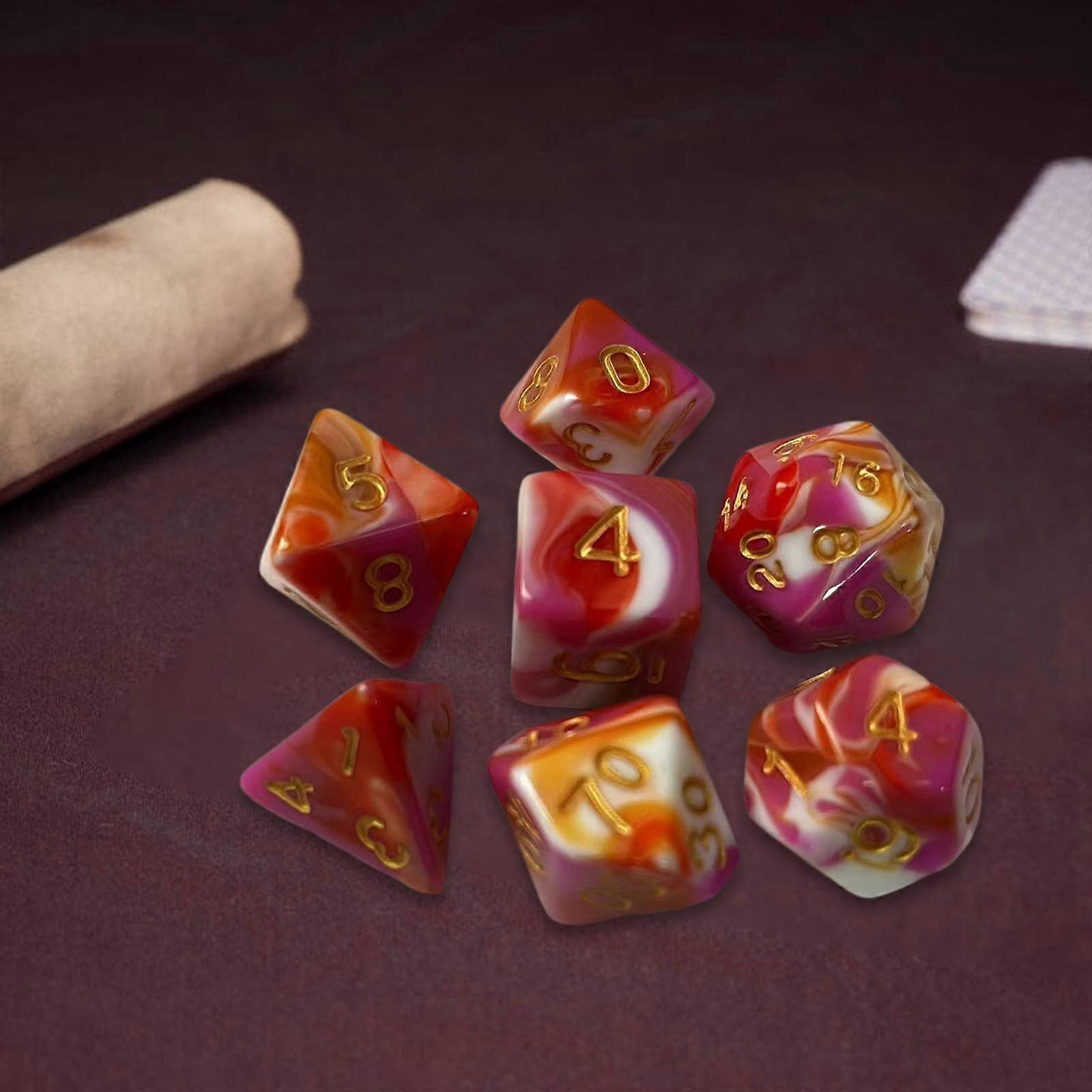 5x7x RPG Dice Set Polyhedron Game Dice for Party Supplies Family Gathering Bar