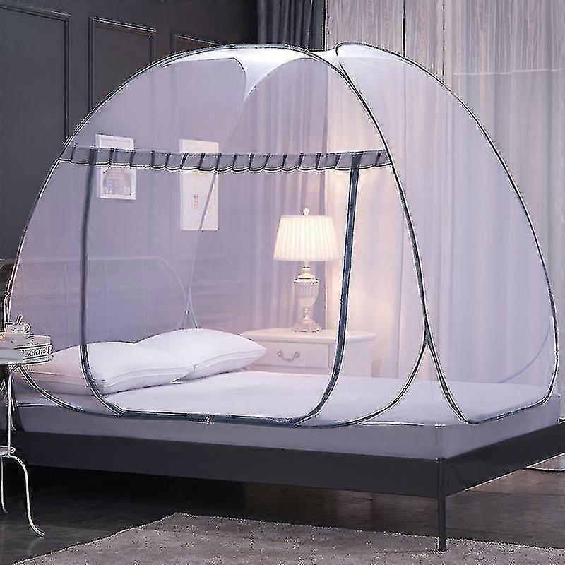 Pop Up Mosquito Net For Double Bed, Large Portable Tent Travel Double Door Zipper Bed Net, Easy Installation, Fine Mesh