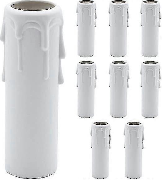 10 db gyertya csepegtető hüvely fehér műanyag gyertyatartók csövek hüvelyek lámpákhoz csillár fal light-hao