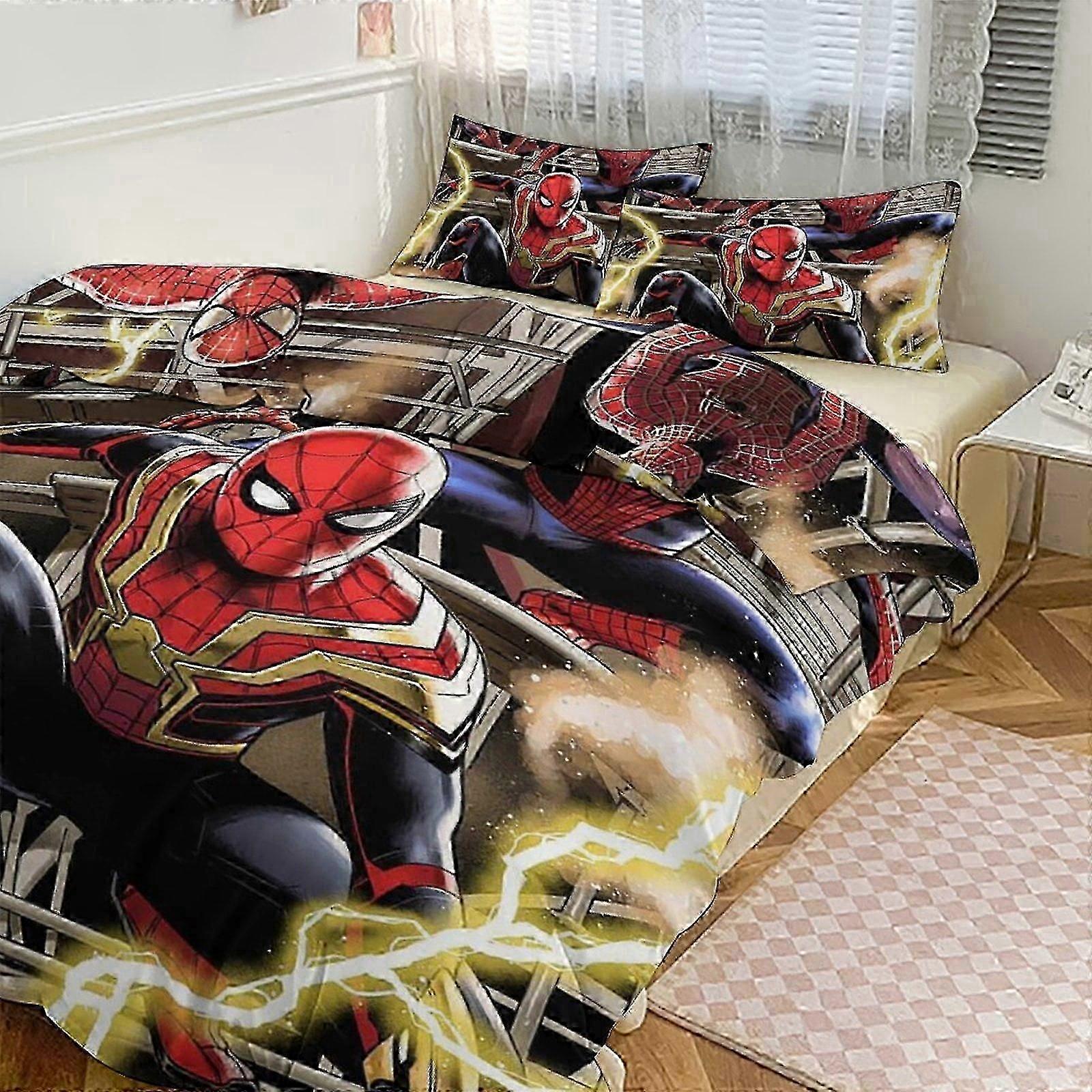 v450 Lakan Spidean Sängkläder Se för barn Män Kvinnor Twin Size3s Täcke Och Örngott- (1 Påslakan och 2 örngott) Lakan CCV