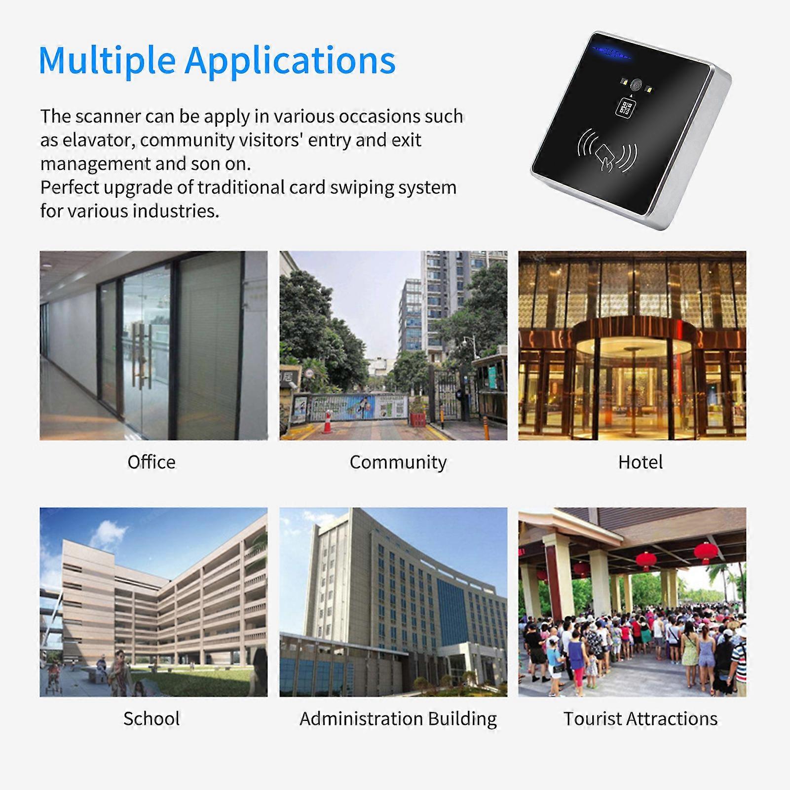 Embedded 1D 2D Barcode Scanner QR Bar Code RFID Card Reader Wiegand Connection Self-Induction for Gate Machine Tickets Checking Mobile Screen